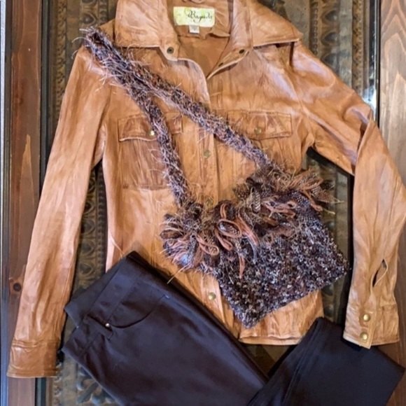 Hand Made Woven Bag Brown Tones One of A  Kind - Picture 3 of 7